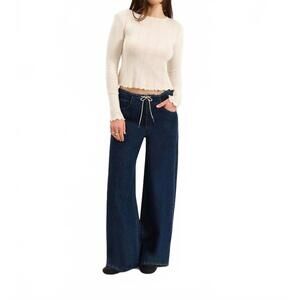 NEW DAZE madison wide leg jeans in moonlight
